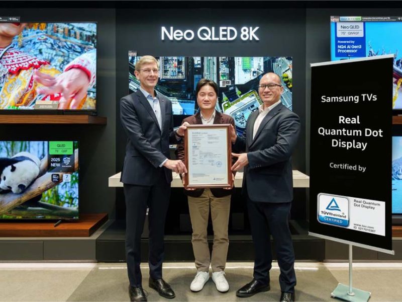 Los televisores QLED de Samsung obtienen la certificación “Real Quantum Dot Display” de TÜV Rheinland