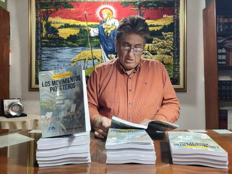 El diputado Manuel Aguirre presenta una obra clave sobre política criminal y movimientos sociales