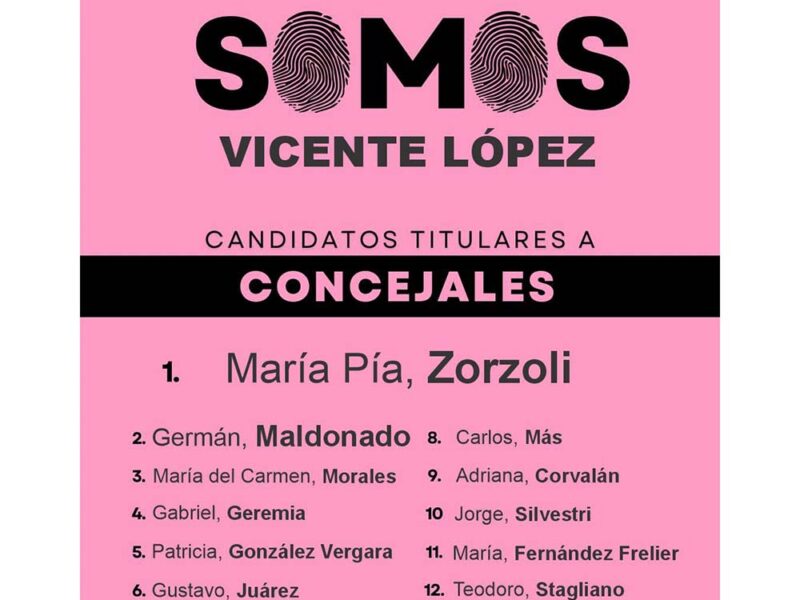 Candidatos a Concejales Somos Buenos Aires Vicente López