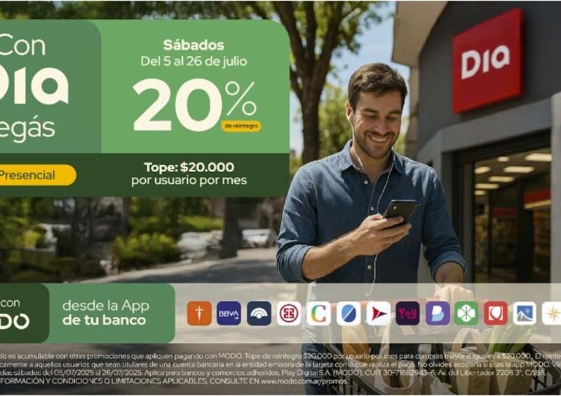 Ahorro en el súper: MODO ofrece 20% de reintegro en tiendas Día durante julio