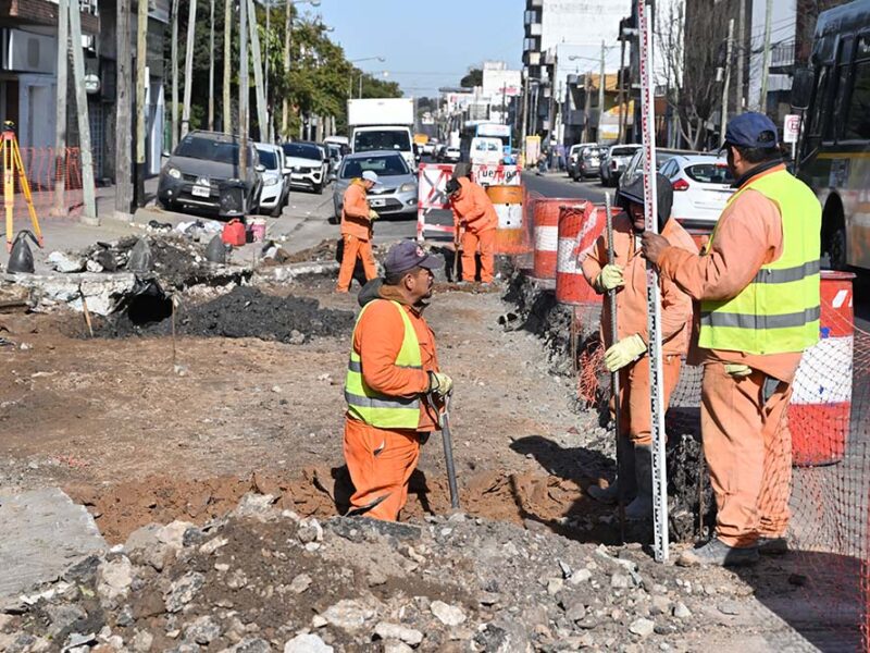 Avanzan las obras de la Av. Juan Manuel de Rosas en San Martín