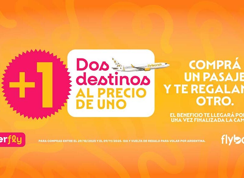 Flybondi presenta su CyberFly con una promoción imperdible: 2 viajes al precio de 1
