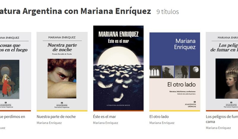 En noviembre la escritora argentinaMariana Enríquez encabezó el ranking de descargas de la Biblioteca Pública Digital