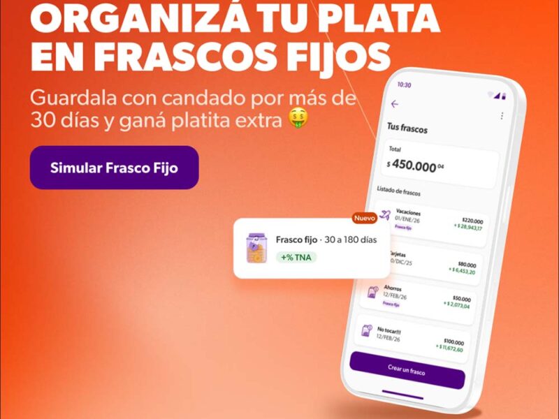 Naranja X lanza Frascos Fijos: una nueva opción para alcanzar objetivos financieros