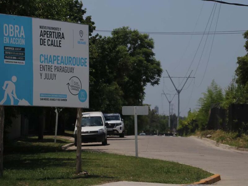 Se abrió la calle Chapeaurouge, un nuevo camino en San Miguel