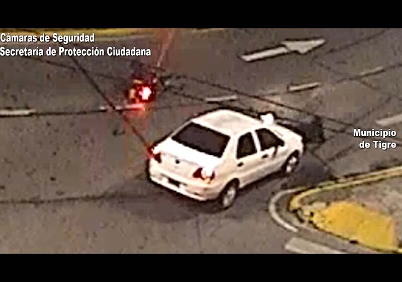 El sistema de cámaras municipales registró un fuerte impacto en pleno Tigre centro