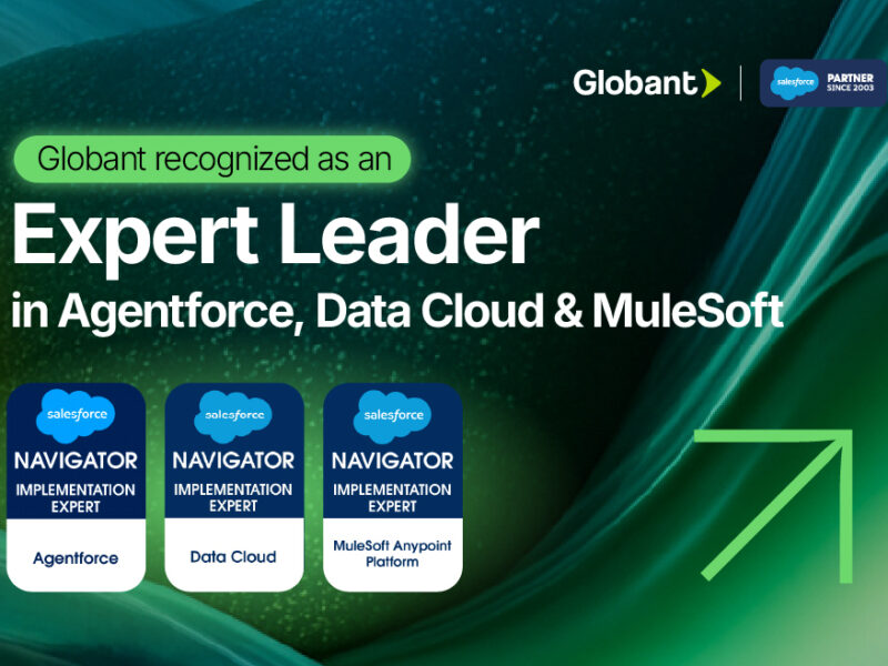 Globant es Reconocida Por Salesforce Por Alcanzar el Nivel Experto de Implementación En Sus Principales Plataformas: MuleSoft, Data Cloud y Agentforce