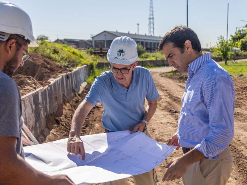 San Isidro: Ramón Lanús supervisó el avance de las obras de integración urbana en Boulogne