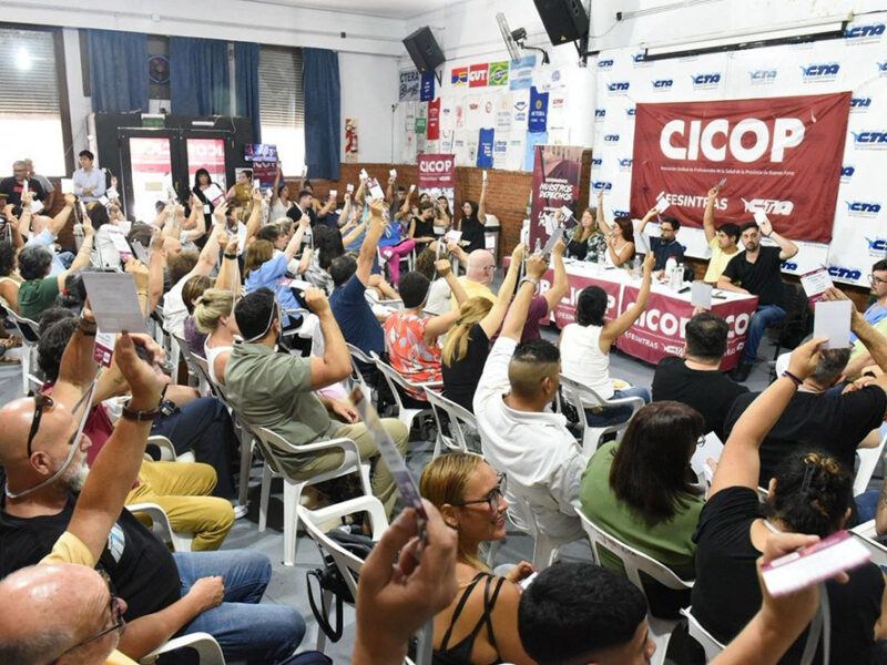 El Congreso del gremio CICOP aceptó la propuesta paritaria y adhirió a un plan de lucha contra la reforma laboral