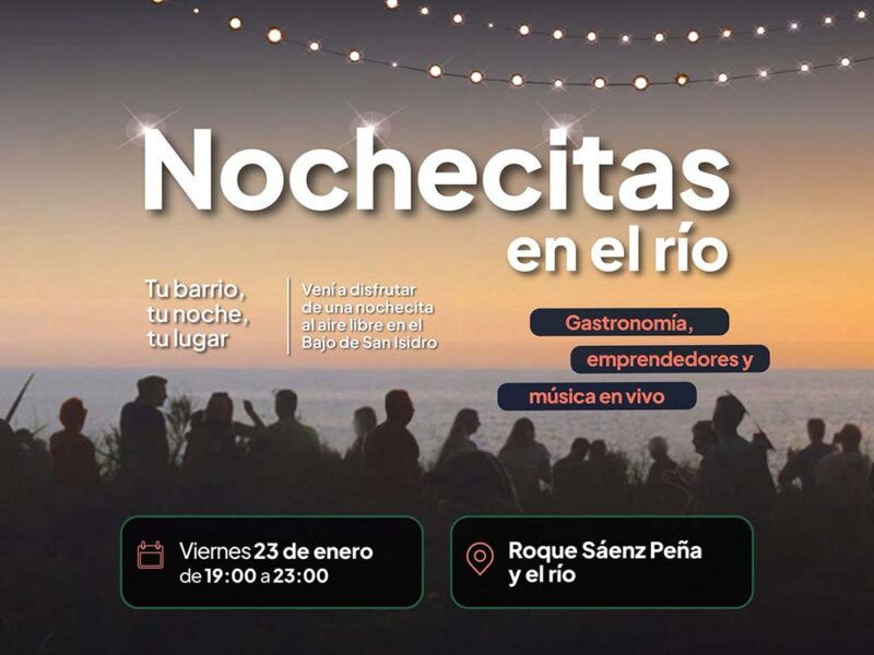 Llega “Nochecitas en el rio” para disfrutar la costa de San Isidro con gastronomía y música