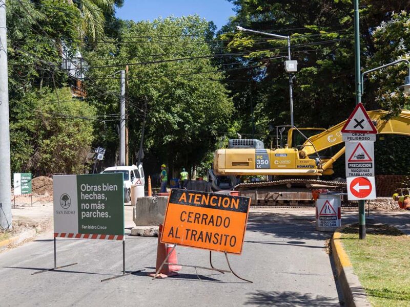 Avanza la obra del Aliviador Alto Perú: habrá cortes y desvíos en el Bajo de Beccar