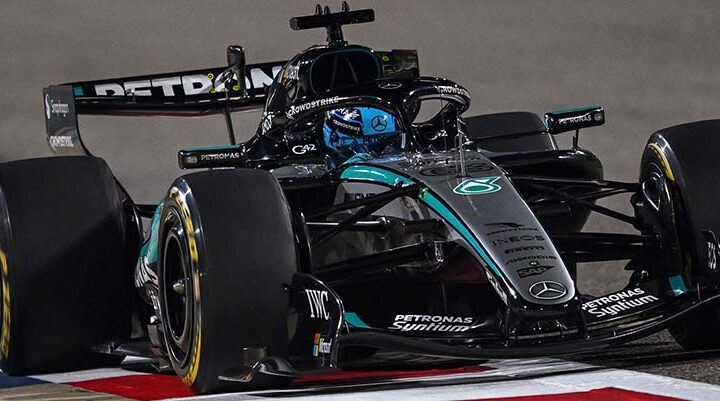 Russell marca el ritmo al inicio del segundo test de Bahréin