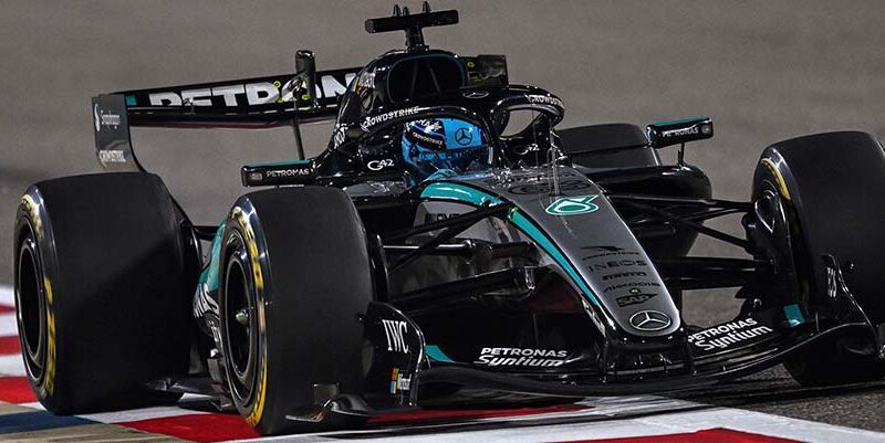 Russell marca el ritmo al inicio del segundo test de Bahréin