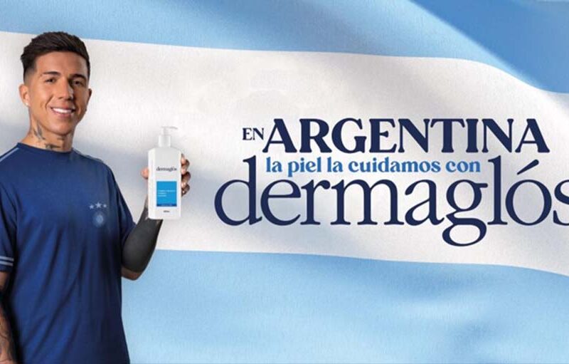 Dermaglós presenta a Enzo Fernández como imagen de su campaña “En Argentina la piel la cuidamos con Dermaglós”