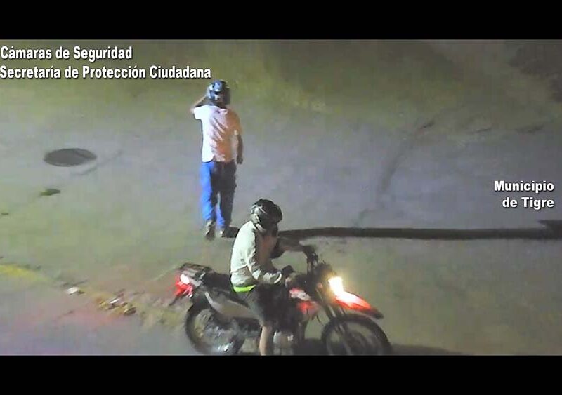 Motochorros detenidos en Don Torcuato luego de un eficaz seguimiento mediante las cámaras del COT
