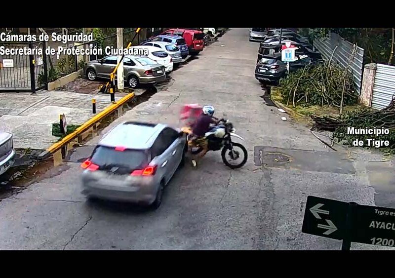 Accidente de tránsito en Tigre centro quedó registrado a través de las cámaras municipales de la ciudad