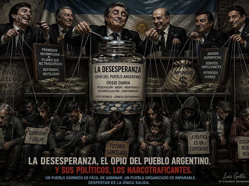 LA DESESPERANZA, EL OPIO DEL PUEBLO ARGENTINO. Y sus dirigentes, los narcotraficantes