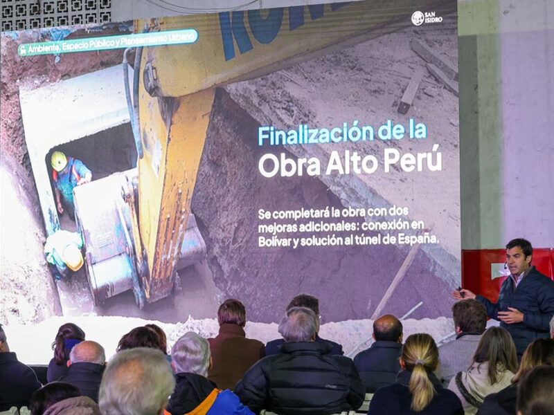 Ramón Lanús repasó en Beccar los objetivos de gestión y confirmó que la obra de Alto Perú atraviesa su etapa final
