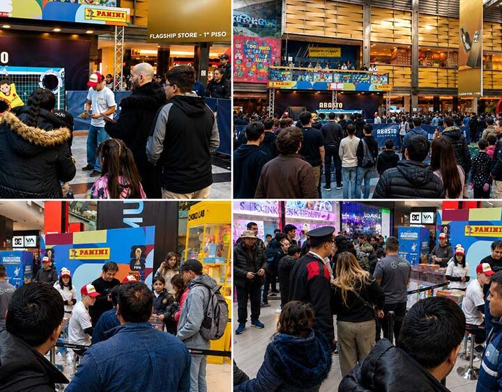 La presentación del álbum y las figuritas de Panini en shoppings de Buenos Aires fueron un éxito rotundo