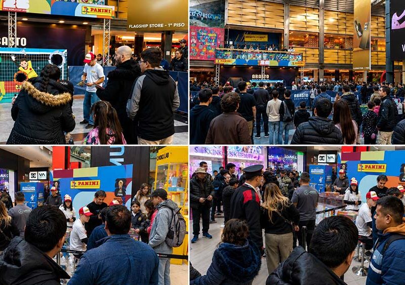 La presentación del álbum y las figuritas de Panini en shoppings de Buenos Aires fueron un éxito rotundo