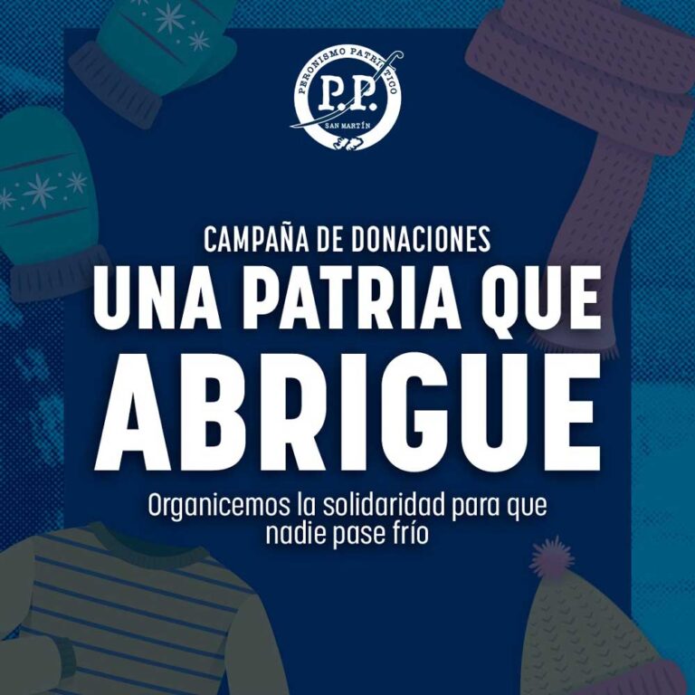 Arranca la campaña solidaria ‘Una Patria que Abrigue’ en San Martín