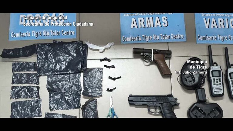 Armas de fuego y estupefacientes: exitosos operativos de la Policía contra el narcomenudeo