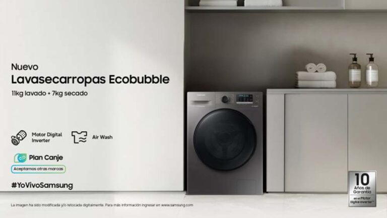 Samsung amplía la capacidad de sus lavasecarropas hasta 11 kg para lavar más ropa en menos ciclos