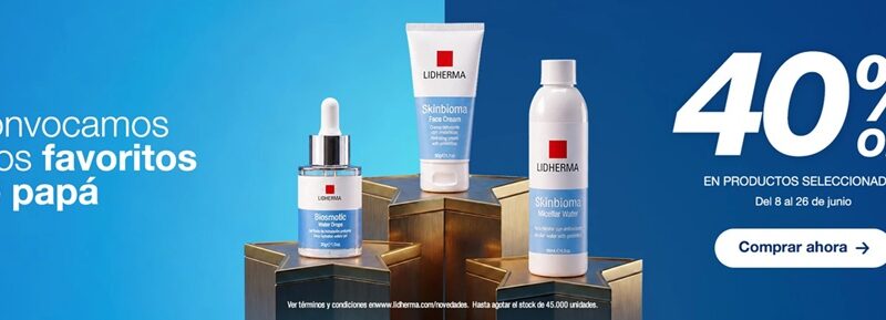 Lidherma, el laboratorio líder en dermocosmética, se suma a celebrar a papá con promociones exclusivas desde el 08 al 26 de junio.