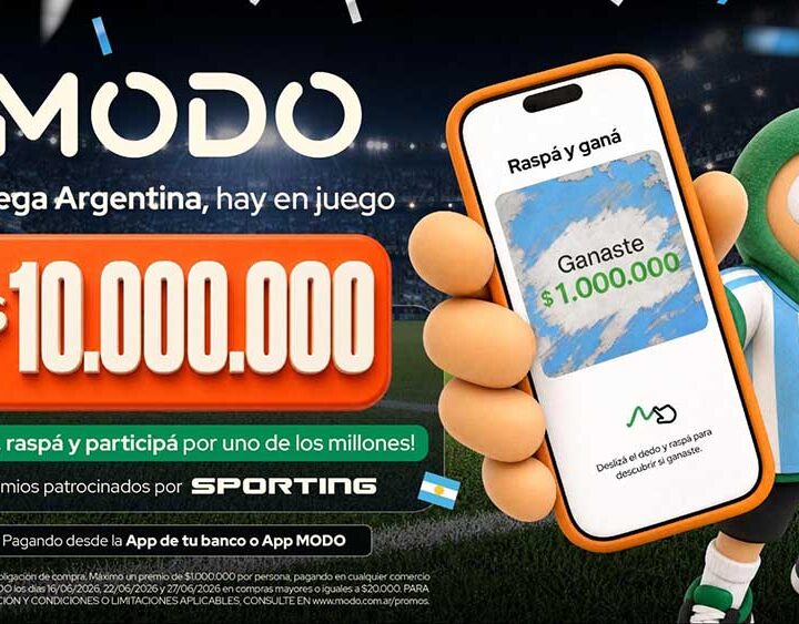 MUNDIAL: MODO lanza “Raspá y Ganá”: $10.000.000 en premios para los días de partido de la Selección