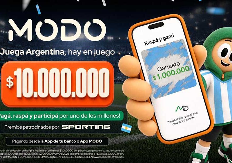 MUNDIAL: MODO lanza “Raspá y Ganá”: $10.000.000 en premios para los días de partido de la Selección