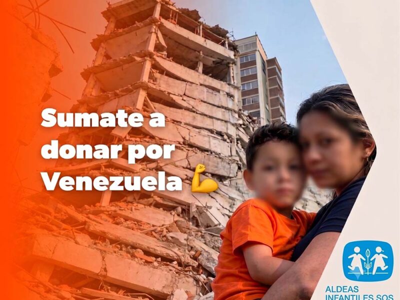 Naranja X lanza una campaña solidaria junto a Aldeas Infantiles SOS para asistir a las infancias afectadas por los terremotos en Venezuela