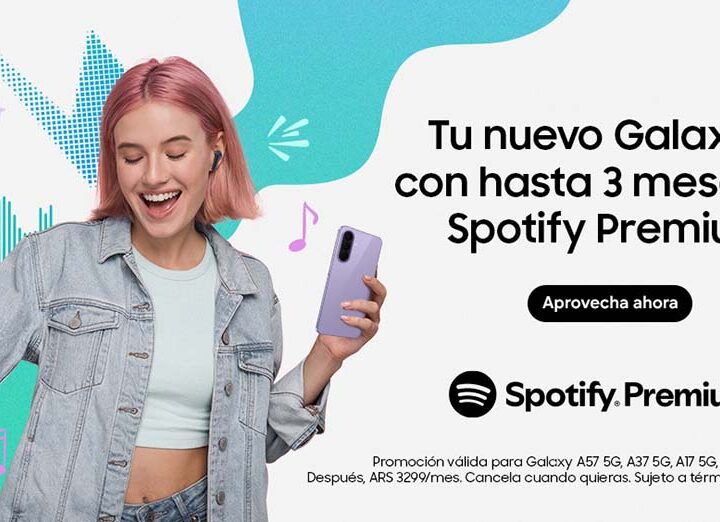 Samsung ofrece Spotify Premium gratis por 3 meses a usuarios de la Serie Galaxy A