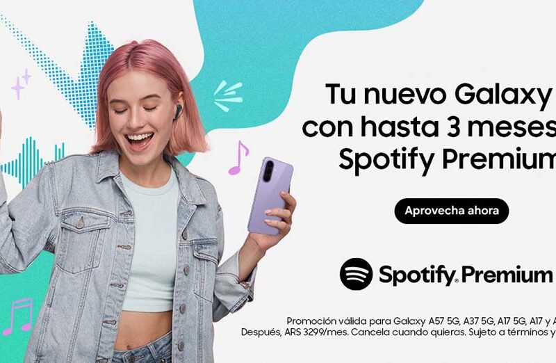 Samsung ofrece Spotify Premium gratis por 3 meses a usuarios de la Serie Galaxy A