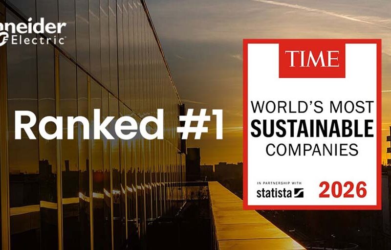 Schneider Electric, reconocida como la empresa más sostenible del mundo por tercer año consecutivo por TIME y Statista