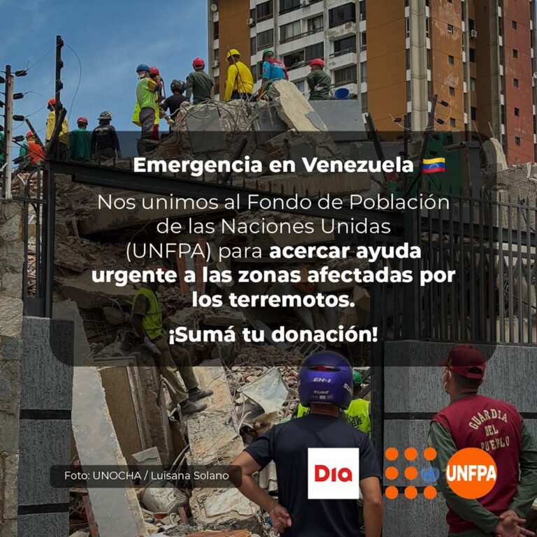 Dia se une a UNFPA para asistir a las comunidades afectadas en Venezuela 