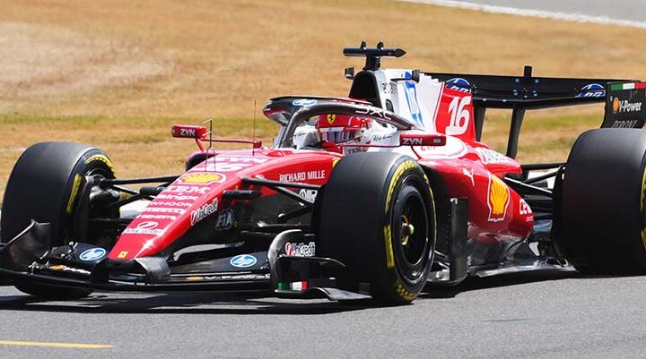 Leclerc pinta Silverstone de rojo