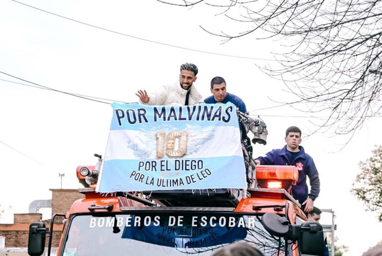 Una multitud recibió a Nico González: Escobar homenajeó al finalista del Mundial 2026