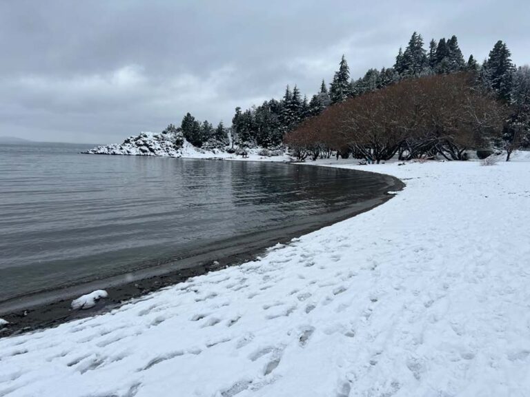 La nieve llegó en el mejor momento de la temporada y Bariloche se vistió de blanco