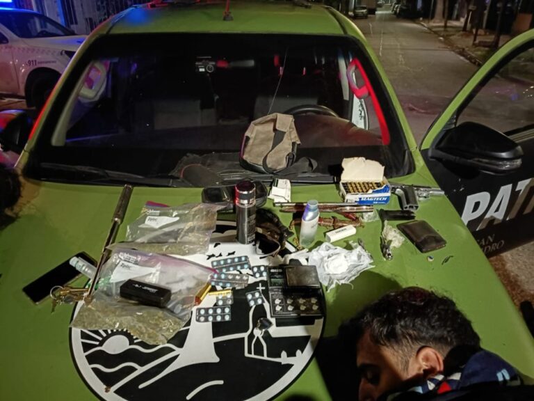 San Isidro: los oficiales de la Patrulla Municipal interceptaron a tres narcos con cocaína y marihuana listas para la venta