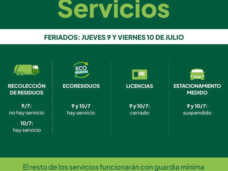 San Isidro: cómo funcionarán los servicios municipales durante los feriados