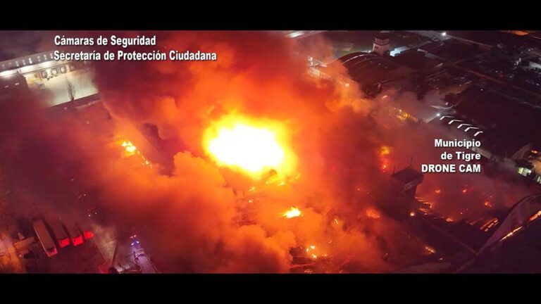 Incendio de gran magnitud en Don Torcuato y rápida asistencia del Sistema de Protección Ciudadana de Tigre