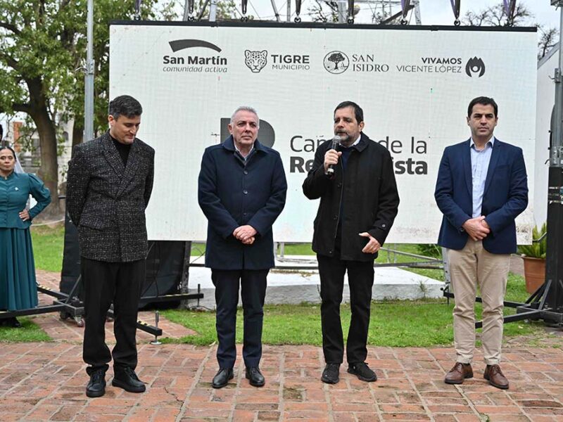San Martín presentó junto a Tigre, San Isidro y Vicente López el Camino de la Reconquista, un recorrido para conmemorar los 220 años de la recuperación de Buenos Aires durante las invasiones inglesas