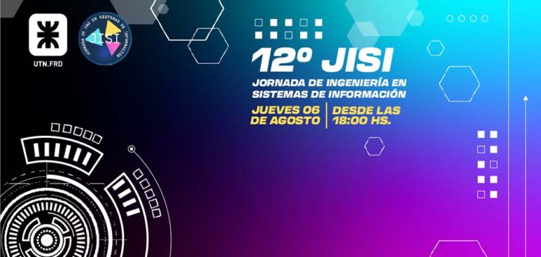 La UTN Facultad Regional Delta invita a la comunidad a la XII Jornada de Ingeniería en Sistemas de Información (JISI)