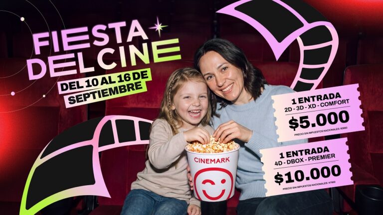 Cinemark celebra una nueva edición de la Fiesta del Cine con entradas desde $5.000