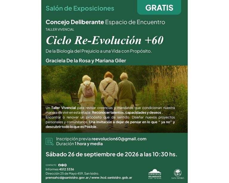 El HCD será sede de un taller vivencial para mayores de 60 años