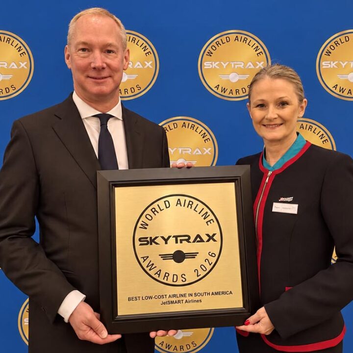 JetSMART suma su cuarto reconocimiento SKYTRAX como la Mejor Aerolínea Low-Cost de Sudamérica