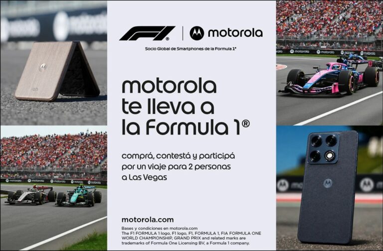 Motorola te lleva a la Formula 1®: cómo participar por viajes a Las Vegas y más de 1.500 premios