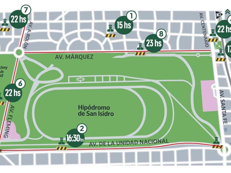Cómo serán los operativos de tránsito por los recitales del 14, 15 y 17 de septiembre en el hipódromo de San Isidro