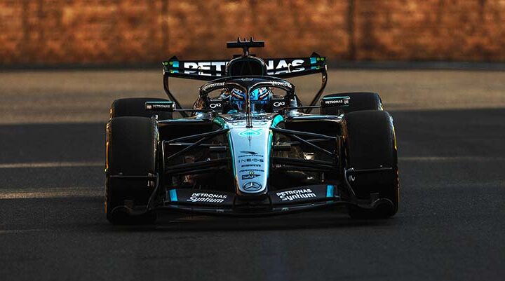 Russell enciende el neumático blando y se impone en los entrenamientos libres