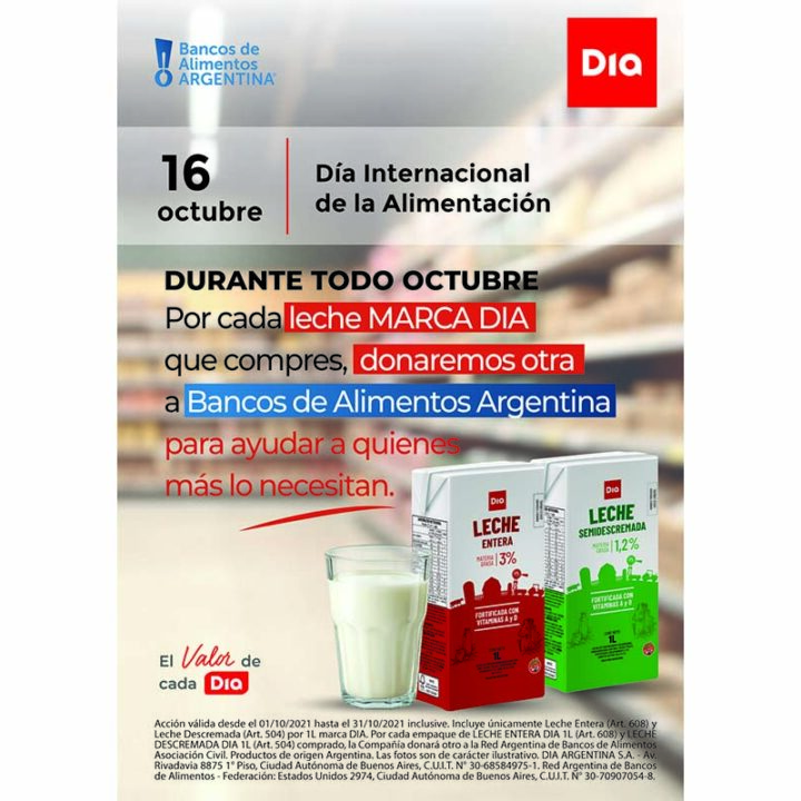Dia y Bancos de Alimentos Argentina consolidan su alianza en el marco del Día Mundial de la Alimentación